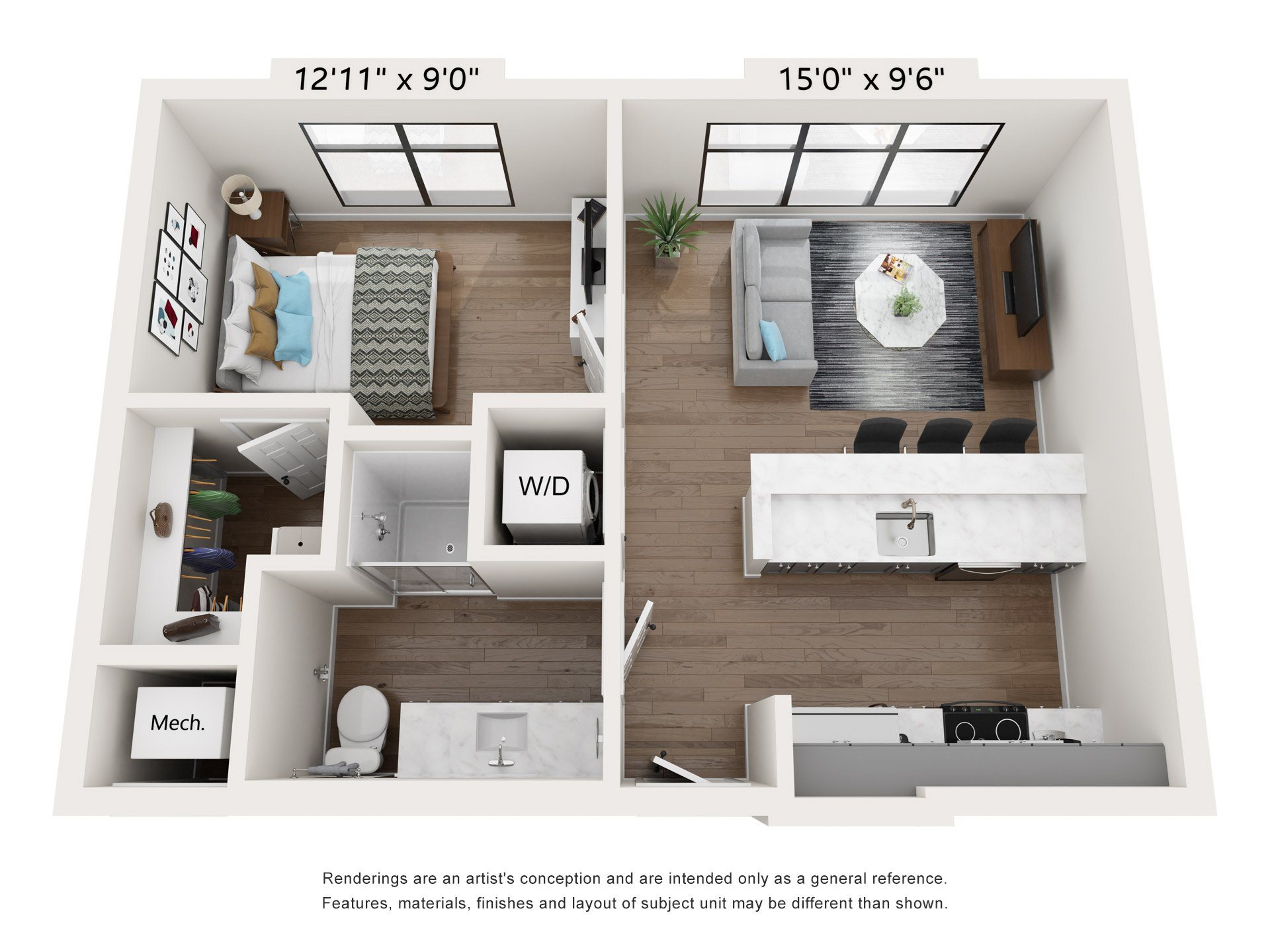 S5: 0 Bed 1 Bath floor plan